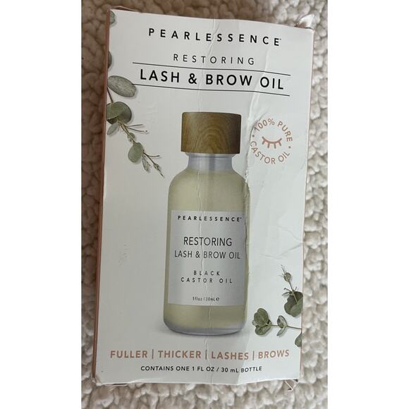 Pearlessence Restoring Lash &Brow Oil Black Castor Oil 1fl oz/30 mL AUTHENTIC - Picture 2 of 6